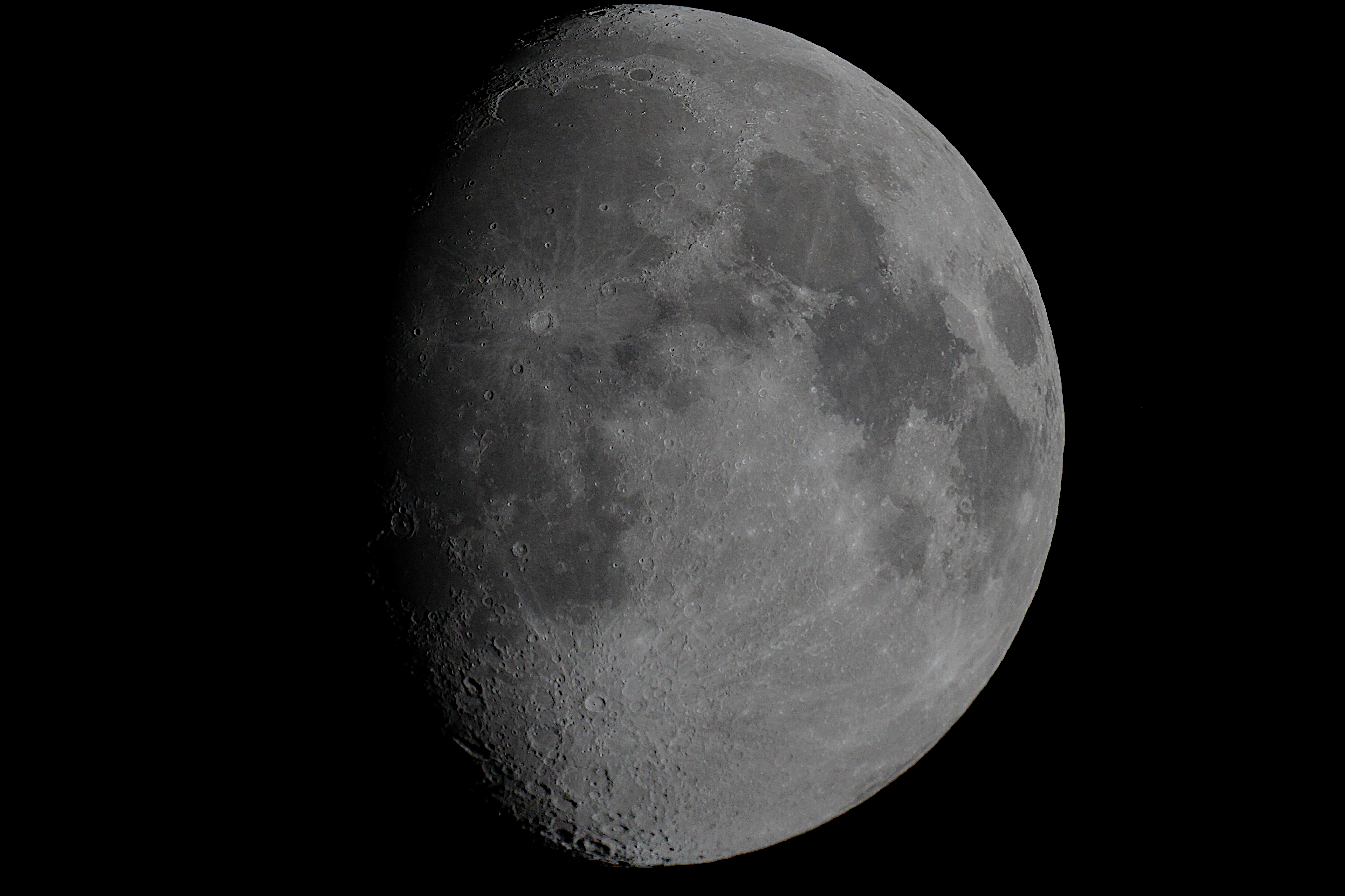 Astrophotography image of moon taken during the day.